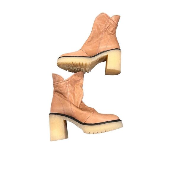 Free People Jack Zip Slouch Boots Spiced Chai 37.5 (7) Like New - Picture 8 of 12